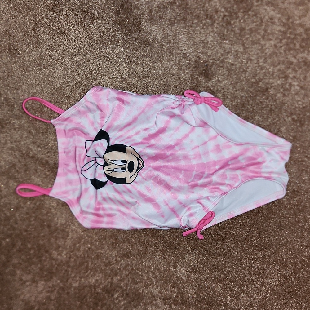 Disney Pink Minnie Mouse Kids Swim One Piece